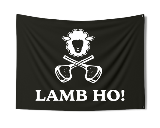 "Lamb Ho!" Pirate Flag – Featuring Trent the Lamb & Crossed Chops