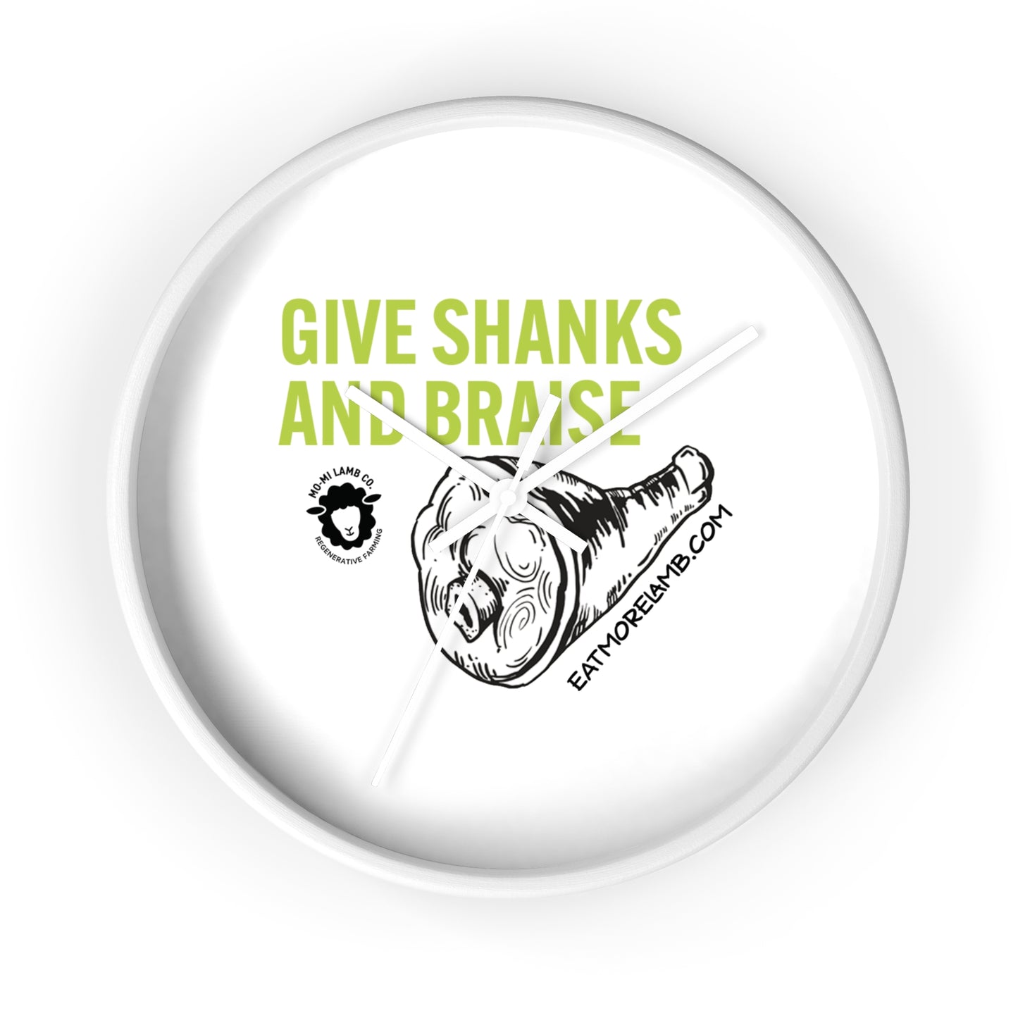 Give Shanks and Braise Wall Clock