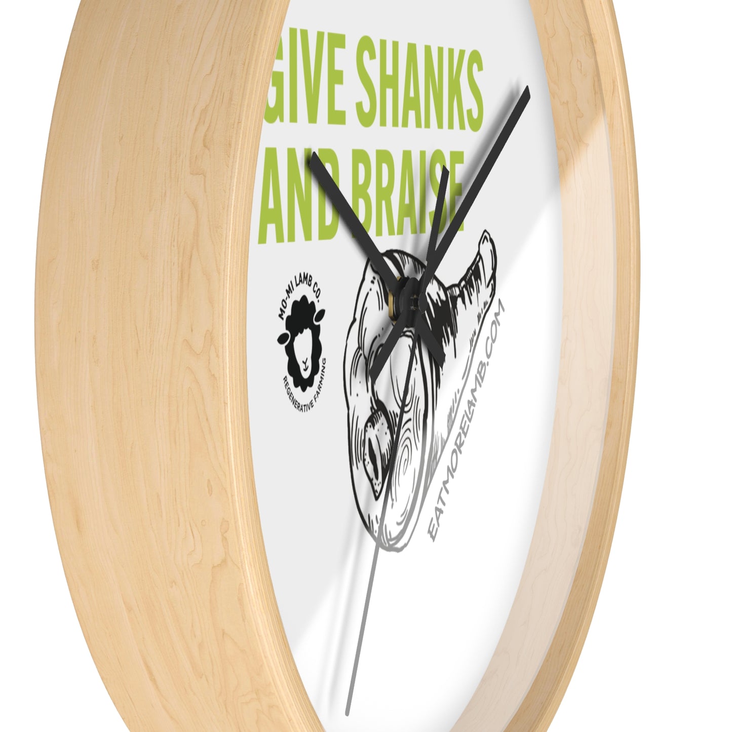 Give Shanks and Braise Wall Clock