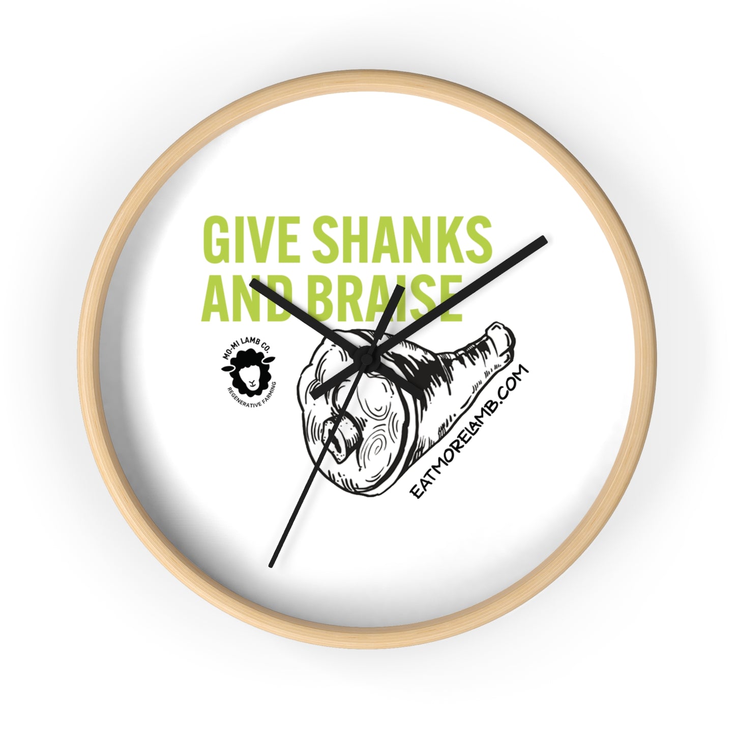 Give Shanks and Braise Wall Clock