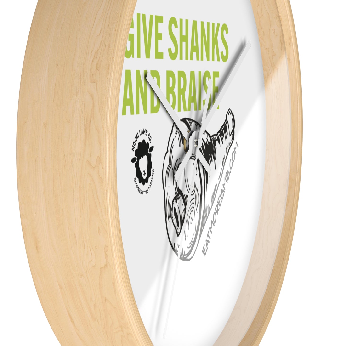Give Shanks and Braise Wall Clock