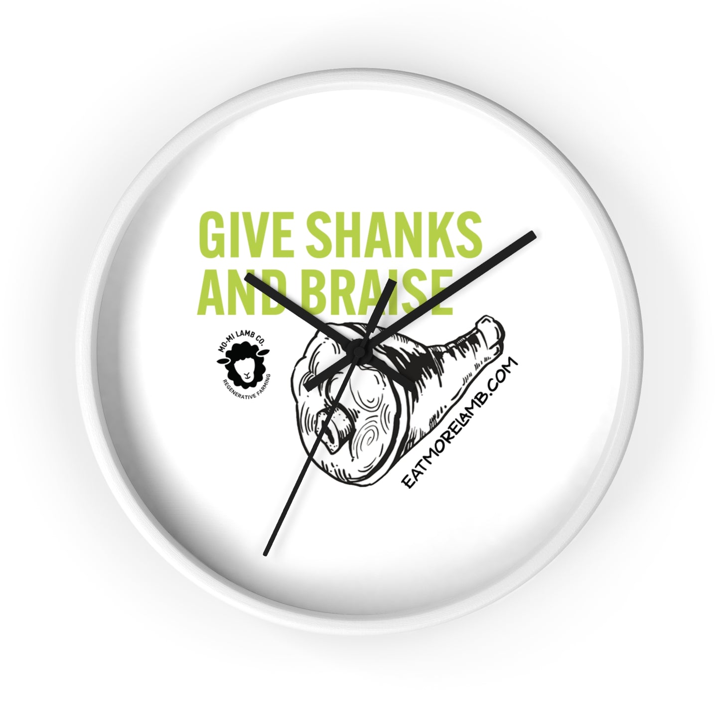 Give Shanks and Braise Wall Clock