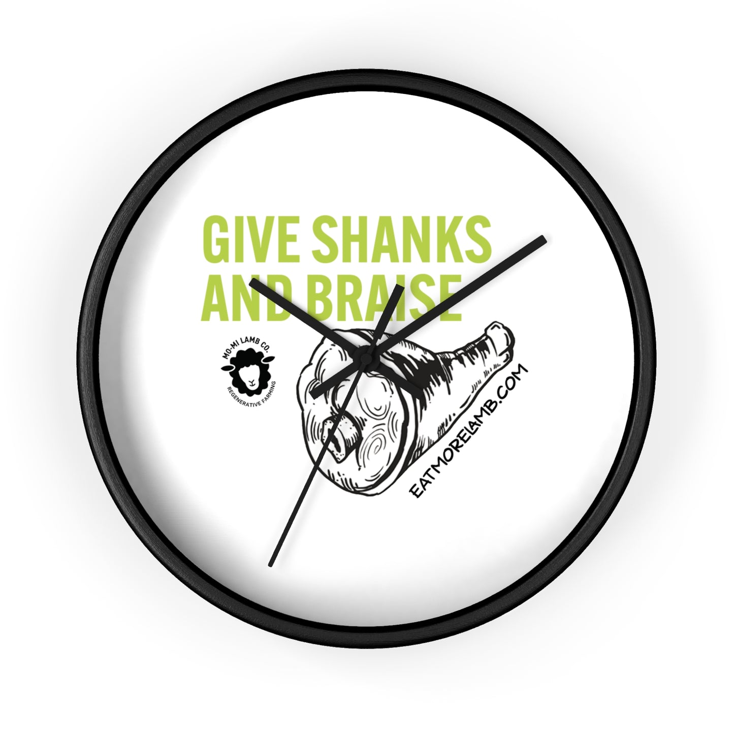 Give Shanks and Braise Wall Clock