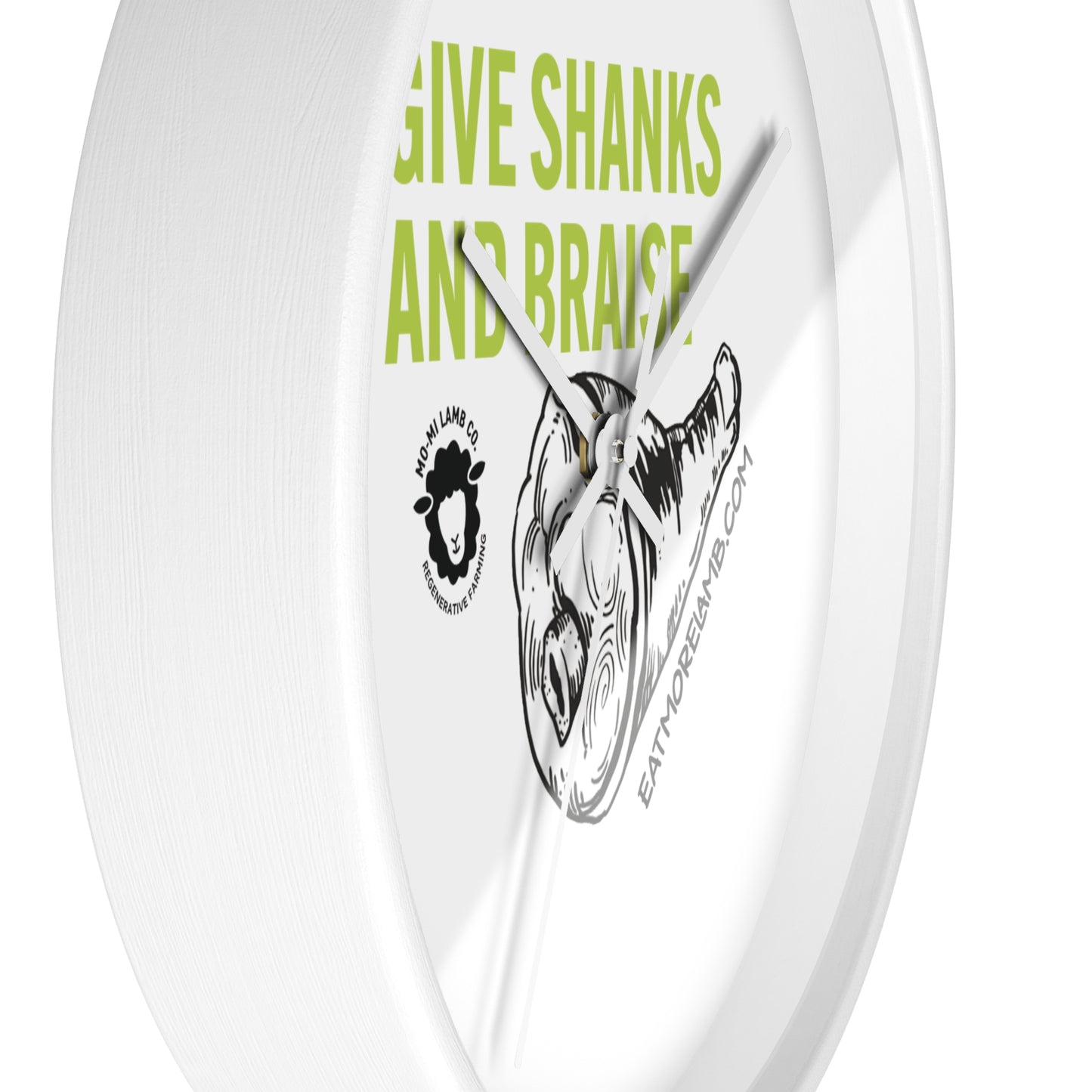 Give Shanks and Braise Wall Clock