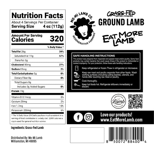 Ground Lamb (6). - 1lb Bulk